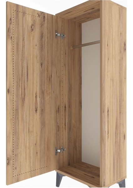 Arges Dolap Tek Kapaklı Tek Askılı 44X30X134 Çam-Çam indirimleri
