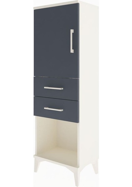 Arges Dolap 2 Raflı 2 Çekmeceli Tek Kapaklı 44X30X134 Aytaşı-Antrasit modelleri