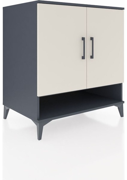 Kronos Şifonyer 3 Raflı 2 Kapaklı 88X59X96 Antrasit-Aytaşı fiyatları