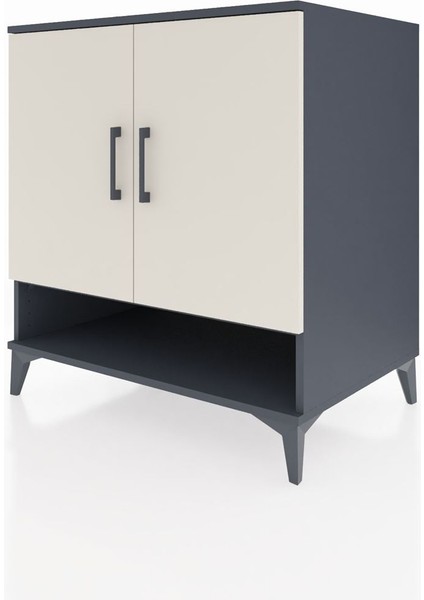 Kronos Şifonyer 3 Raflı 2 Kapaklı 88X59X96 Antrasit-Aytaşı modelleri