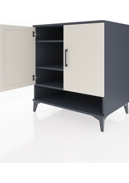Kronos Şifonyer 3 Raflı 2 Kapaklı 88X59X96 Antrasit-Aytaşı fırsatları