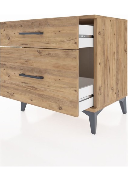 Hyperion Komodin 2 Çekmeceli 60X44X64 Çam-Çam fırsatları