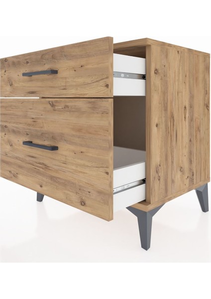 Hyperion Komodin 2 Çekmeceli 60X44X64 Çam-Çam indirimleri