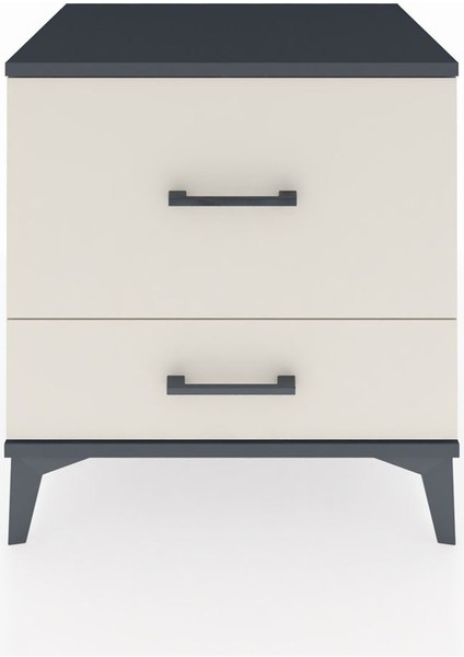 Hyperion Komodin 2 Çekmeceli 60X44X64 Antrasit-Aytaşı