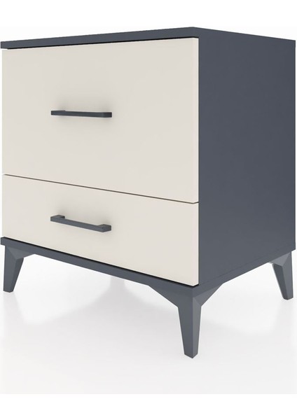 Hyperion Komodin 2 Çekmeceli 60X44X64 Antrasit-Aytaşı modelleri