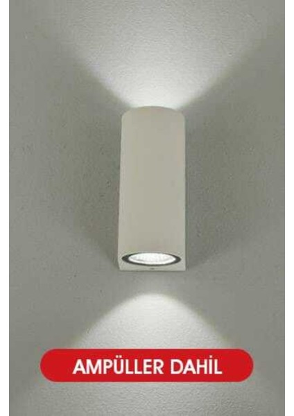 Ledli Beyaz Çift Yönlü Dekoratif Duvar Aplikası Iç ve Dış Mekan Kullanımına Uygun fiyatları