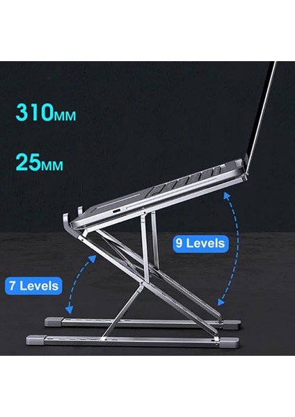 Ally Mc N8 Metal Yüksek Macbook Notebook Ayarlanabilir Katlanabilir STAND-(1903)