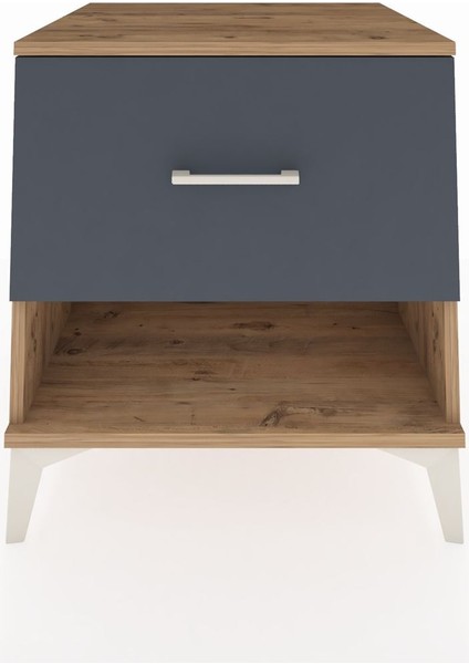 Kronos Komodin Tek Çekmeceli 60X59X64 Çam-Antrasit fiyatları