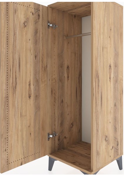 Hyperion Dolap Tek Kapaklı Tek Askılı 44X44X134 Çam-Çam indirimleri