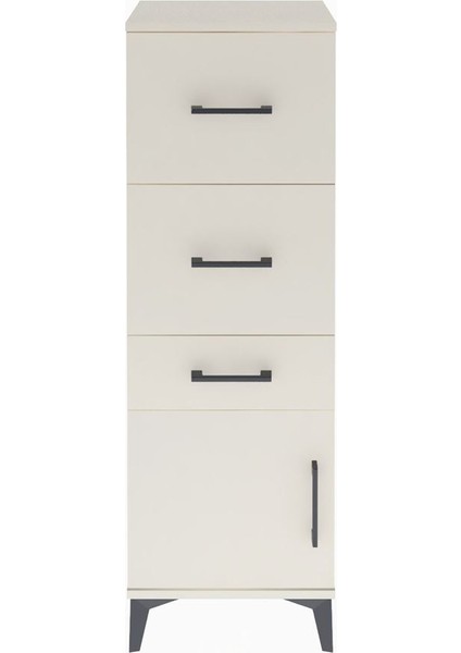 Arges Dolap 3 Çekmeceli Tek Kapaklı 44X30X134 Aytaşı-Aytaşı