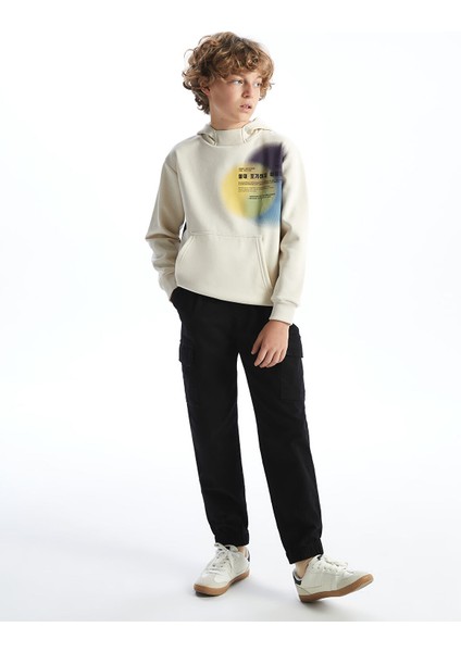 Yeni Sezon Beli Lastikli Erkek Çocuk Kargo Jogger Pantolon modelleri