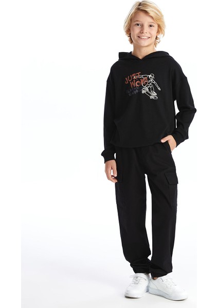 Yeni Sezon Beli Lastikli Erkek Çocuk Kargo Jogger Pantolon fırsatları