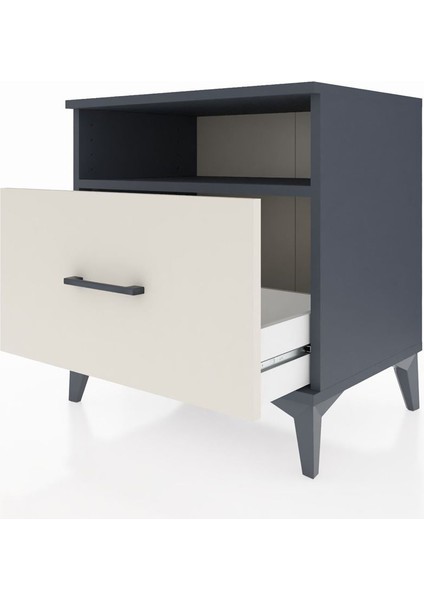 Hyperion Komodin Tek Raflı Tek Çekmeceli 60X44X64 Antrasit-Aytaşı fırsatları