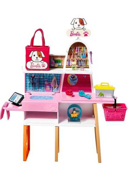 GRG90 Barbie ve Evcil Hayvan Dükkanı Oyun Seti modelleri