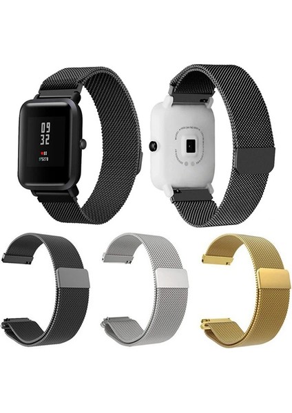 Mijobs Xiaomi Amazfit Bip Metal Milano Loop Kayış KORDON-(1903) fırsatları