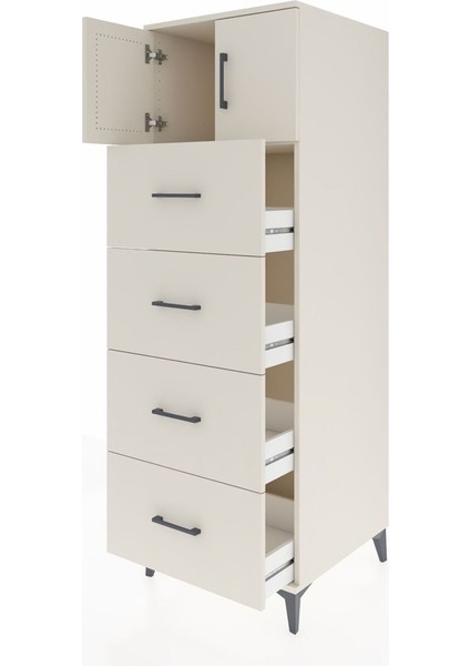 Kronos Dolap Tek Raflı 4 Çekmeceli 2 Kapaklı 60X59X182 Aytaşı-Aytaşı fırsatları