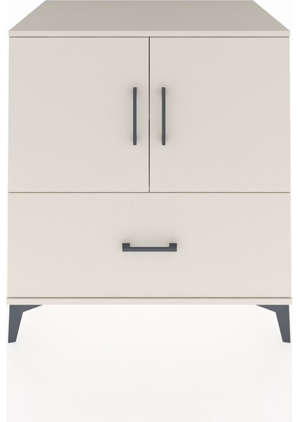 Kronos Şifonyer 2 Raflı Tek Çekmeceli 2 Kapaklı 88X59X96 Aytaşı-Aytaşı