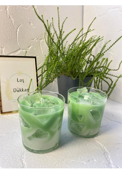 1 Adet Matcha Latte Mum Buzlu Jel Tasarım Kokulu Mum fırsatları