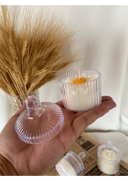 5 Adet Dekoratif Hediyelik Papatya Mum , Kapağı ile 10 Parçadır (Ürün Mikadır )
