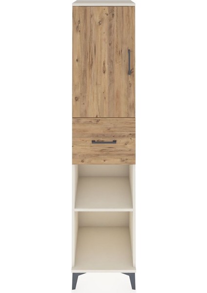 Hyperion Dolap 4 Raflı Tek Çekmeceli Tek Kapaklı 44X44X195 Aytaşı-Çam