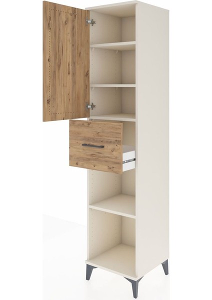 Hyperion Dolap 4 Raflı Tek Çekmeceli Tek Kapaklı 44X44X195 Aytaşı-Çam fırsatları