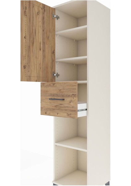 Hyperion Dolap 4 Raflı Tek Çekmeceli Tek Kapaklı 44X44X195 Aytaşı-Çam indirimleri