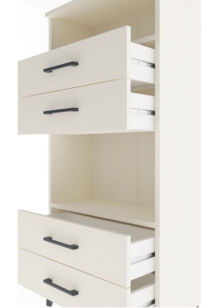 Arges Dolap 2 Raflı 4 Çekmeceli 60X30X134 Aytaşı-Aytaşı indirimleri