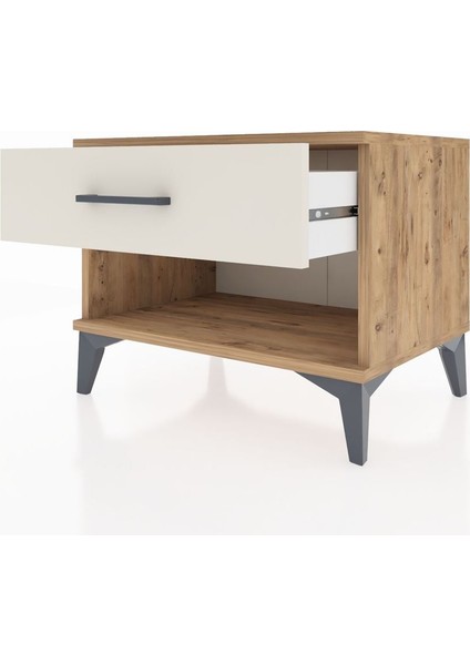 Hyperion Komodin Tek Çekmeceli 60X44X48 Çam-Aytaşı fırsatları