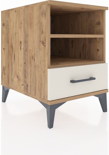 Kronos Komodin 2 Raflı Tek Çekmeceli 44X59X64 Çam-Aytaşı fiyatları