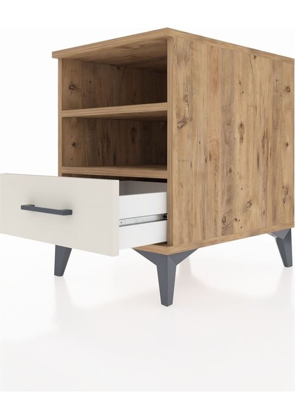 Kronos Komodin 2 Raflı Tek Çekmeceli 44X59X64 Çam-Aytaşı indirimleri