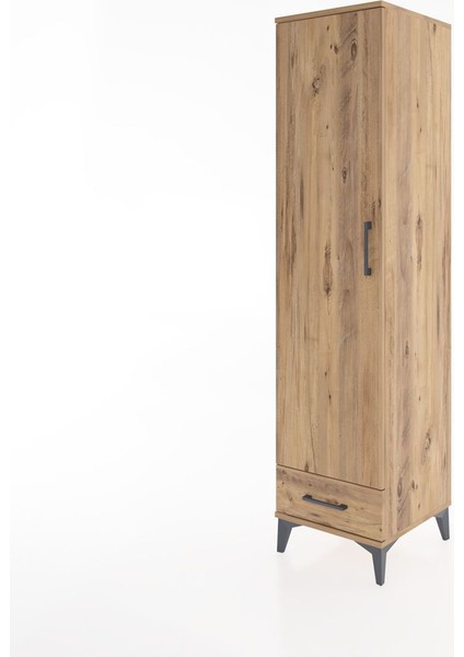 Hyperion Dolap 4 Raflı Tek Çekmeceli Tek Kapaklı 44X44X182 Çam-Çam modelleri