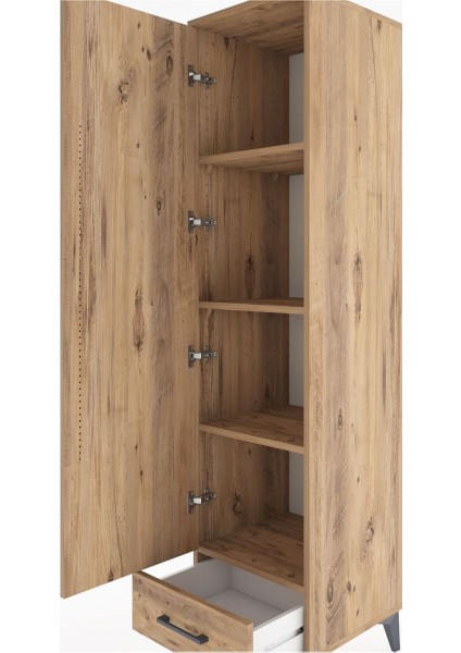 Hyperion Dolap 4 Raflı Tek Çekmeceli Tek Kapaklı 44X44X182 Çam-Çam indirimleri
