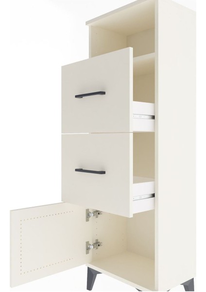 Arges Dolap Tek Raflı 2 Çekmeceli Tek Kapaklı 44X30X134 Aytaşı-Aytaşı indirimleri