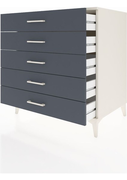 Kronos Şifonyer 5 Çekmeceli 88X59X96 Aytaşı-Antrasit fırsatları