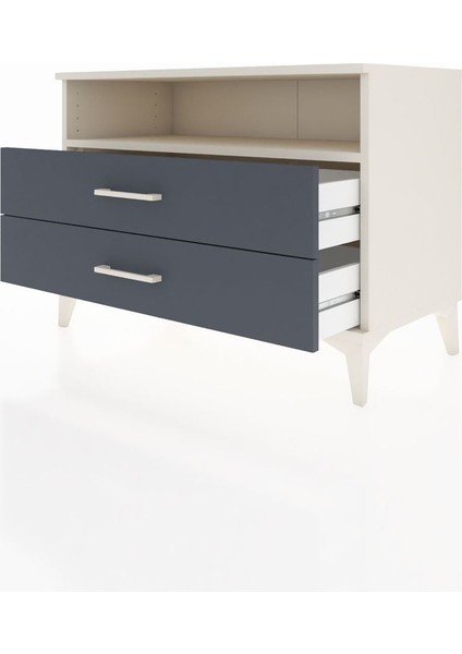 Hyperion Şifonyer Tek Raflı 2 Çekmeceli 88X44X64 Aytaşı-Antrasit fırsatları