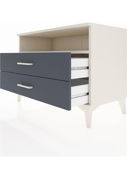 Hyperion Şifonyer Tek Raflı 2 Çekmeceli 88X44X64 Aytaşı-Antrasit indirimleri