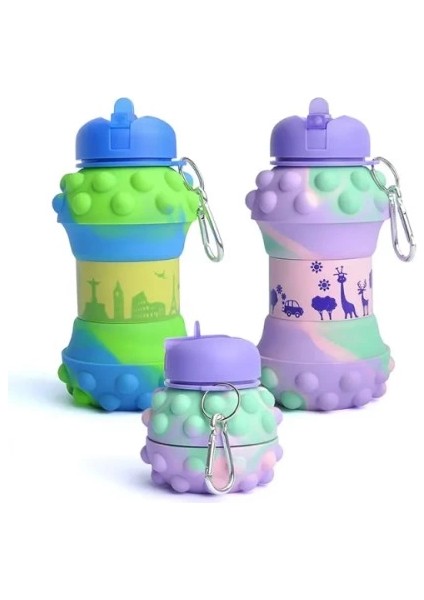 Pop-It Detaylı Akordiyon Su Şişesi modelleri