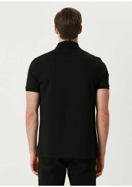 Siyah Polo Yaka Logo Jakarlı T-Shirt fırsatları