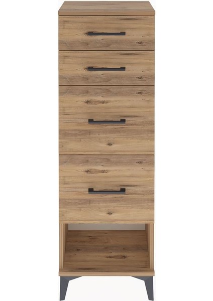 Arges Dolap 4 Çekmeceli 44X30X134 Çam-Çam