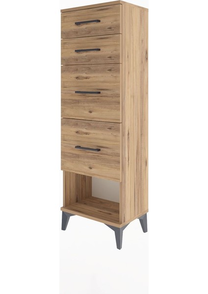 Arges Dolap 4 Çekmeceli 44X30X134 Çam-Çam modelleri