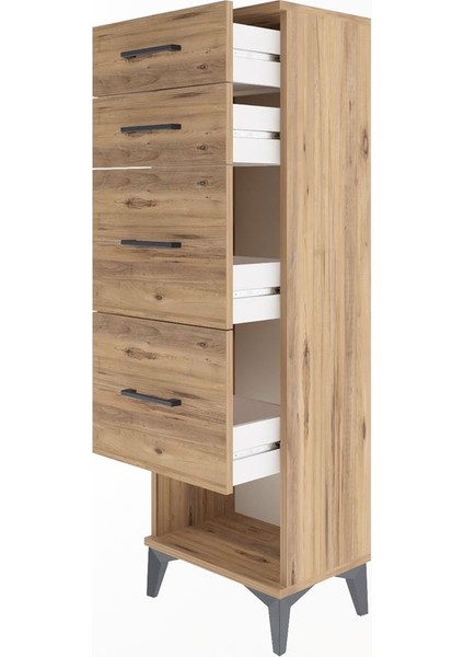 Arges Dolap 4 Çekmeceli 44X30X134 Çam-Çam fırsatları