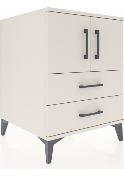 Kronos Komodin 2 Raflı 2 Çekmeceli 2 Kapaklı 60X59X80 Aytaşı-Aytaşı fiyatları