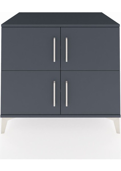 Kronos Şifonyer 3 Raflı 4 Kapaklı 88X59X80 Antrasit-Antrasit