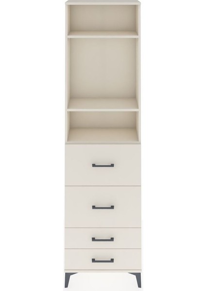 Arges Dolap 3 Raflı 4 Çekmeceli 60X30X221 Aytaşı-Aytaşı