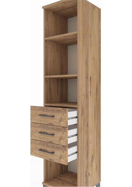 Hyperion Dolap 3 Raflı 3 Çekmeceli 44X44X195 Çam-Çam indirimleri