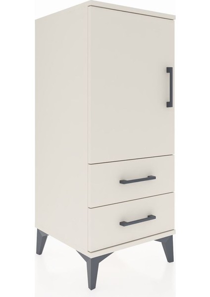 Hyperion Komodin 2 Raflı 2 Çekmeceli Tek Kapaklı 44X44X106 Aytaşı-Aytaşı fiyatları