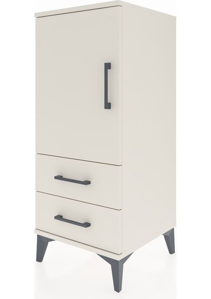 Hyperion Komodin 2 Raflı 2 Çekmeceli Tek Kapaklı 44X44X106 Aytaşı-Aytaşı modelleri