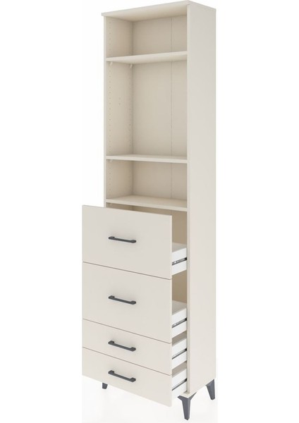 Arges Dolap 3 Raflı 4 Çekmeceli 60X30X221 Aytaşı-Aytaşı fırsatları
