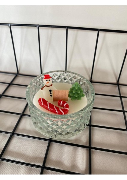 Yılbaşı Mumu - Kardan Adam, Çam Ağacı ,baston Şeker Dekoratif Mum - Yılbaşı Konsept Mumları