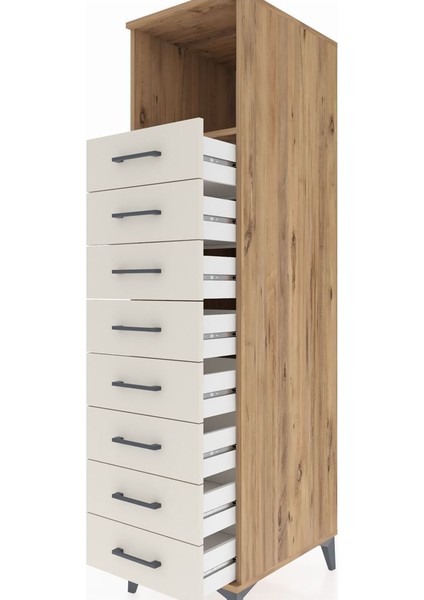 Kronos Dolap Tek Raflı 8 Çekmeceli 44X59X182 Çam-Aytaşı indirimleri
